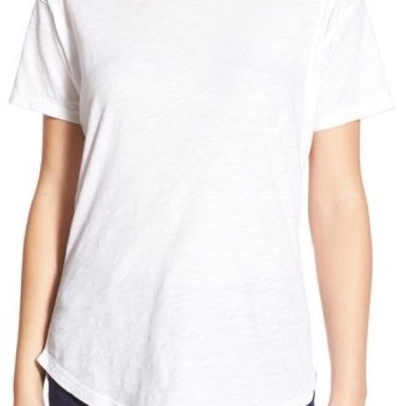 MADEWELL Whisper Cotton Crewneck Tee White Women’s Medium - Picture 3 of 7